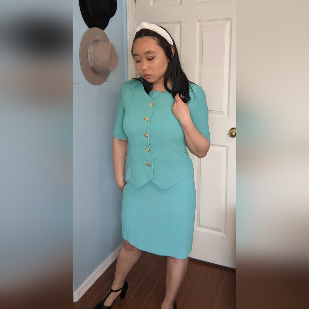 Vintage Petite Studio Canada 2 Piece Dress & Jacket Set - Picture 4 of 16